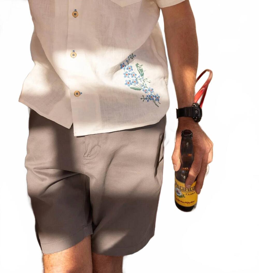 NEW 3BIRD breakout broken twill short in charcoal